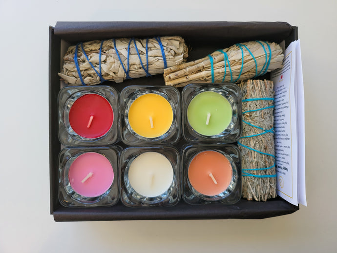 6 Assorted Moon candles & Sage Magic set