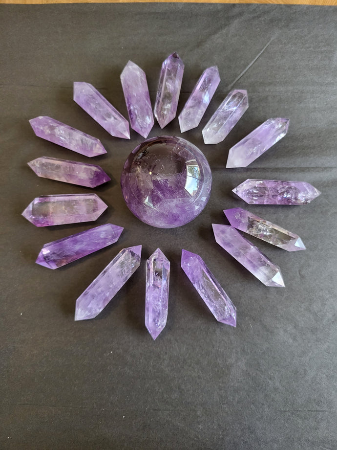 Amethyst Purple crystal Quartz  - ball round