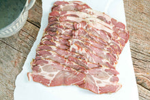 Load image into Gallery viewer, Smoked Pork Shoulder Bacon uncured
