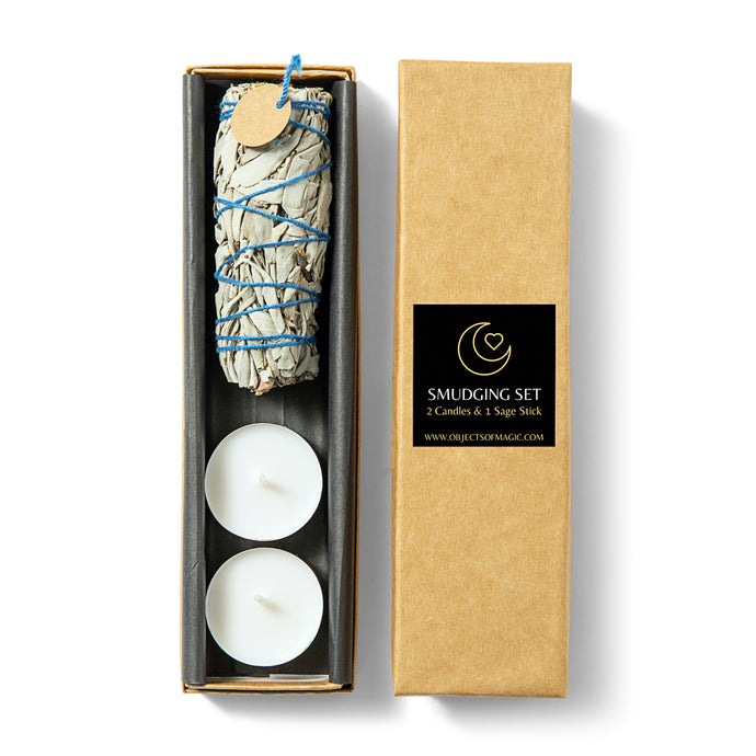 Smudging White Sage Set with Magic Candles -