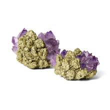 Load image into Gallery viewer, PETITE AMETHYST W PYRITE VOTIVE
