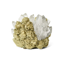 Load image into Gallery viewer, CLASSIC PYRITE W CLEAR QUARTZ VOTIVE
