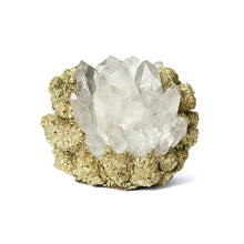 Load image into Gallery viewer, CLASSIC PYRITE W CLEAR QUARTZ VOTIVE

