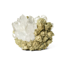 Load image into Gallery viewer, CLASSIC PYRITE W CLEAR QUARTZ VOTIVE
