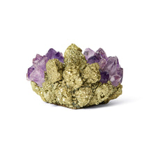Load image into Gallery viewer, PETITE AMETHYST W PYRITE VOTIVE
