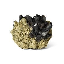 Load image into Gallery viewer, CLASSIC PYRITE/ BLACK QUARTZ VOTIVE
