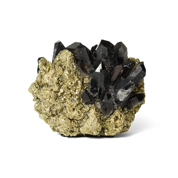 CLASSIC PYRITE/ BLACK QUARTZ VOTIVE