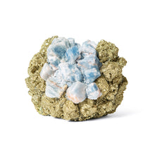 Load image into Gallery viewer, CLASSIC BLUE CALCITE W PYRITE VOTIVE
