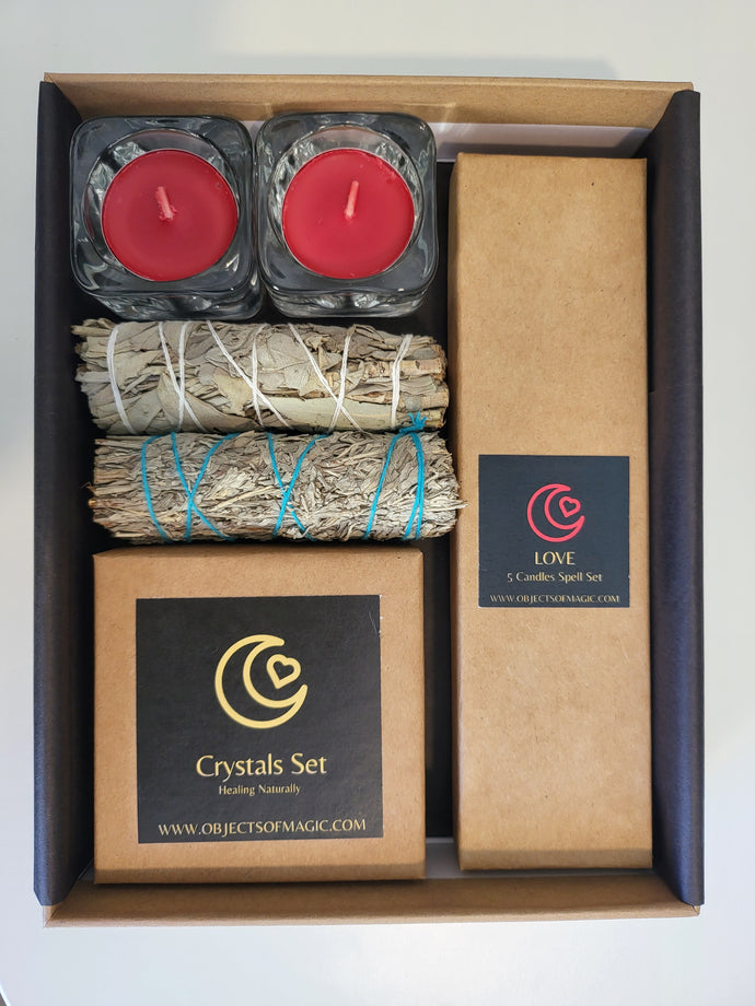 Love Candle & Crystal Gift Set