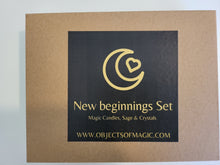 Load image into Gallery viewer, New Beginning Candle &amp; Crystal Gift Set
